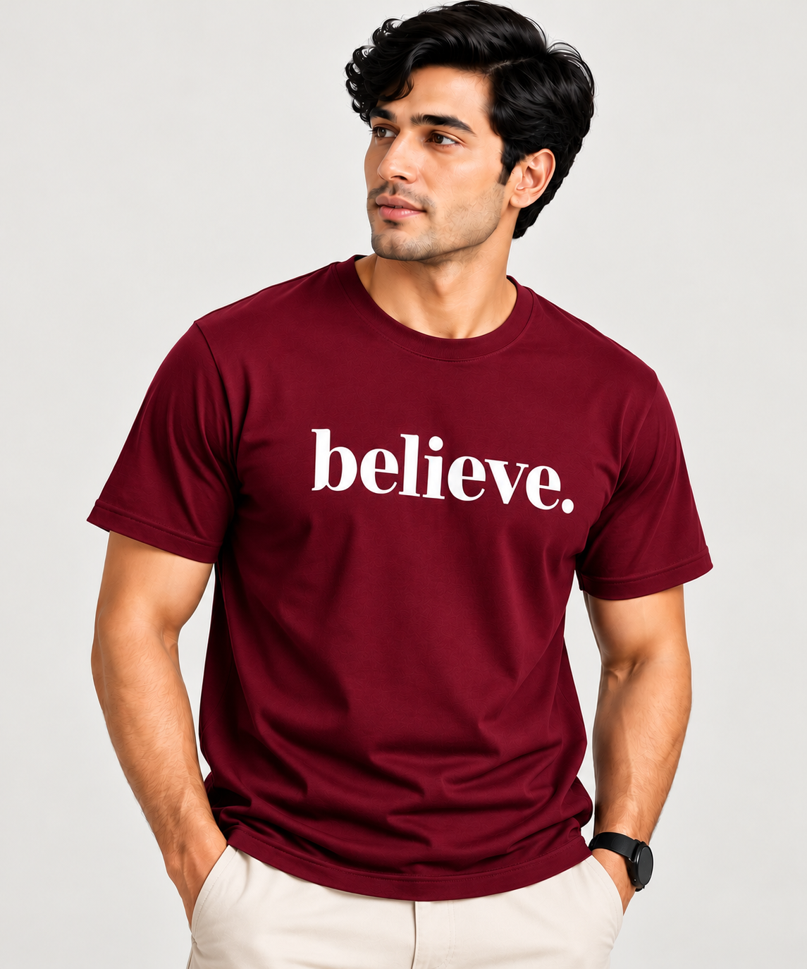 Beleive_Burgundy_Model_HD Design