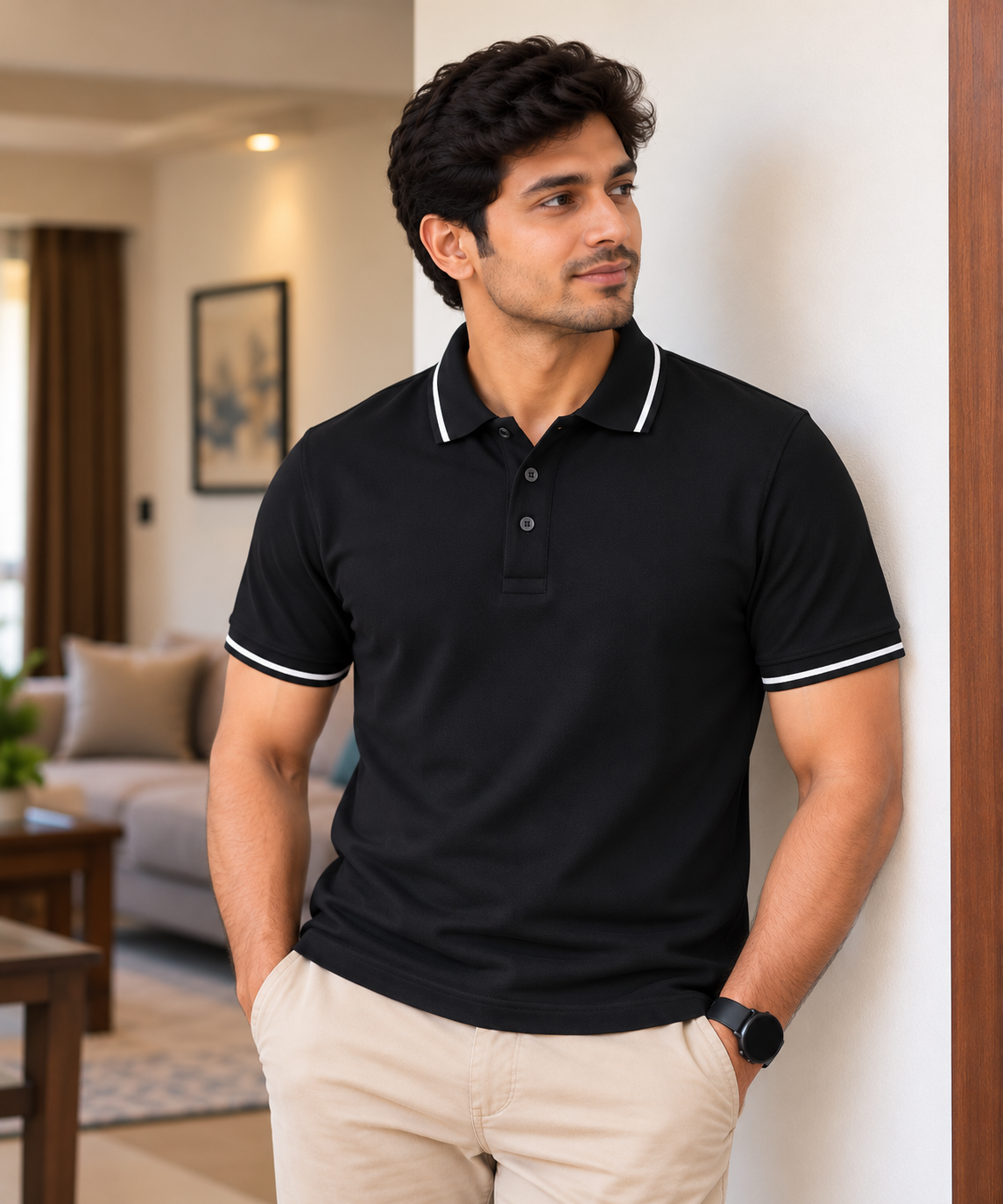 Black_Classic Polo_Model_Tipping