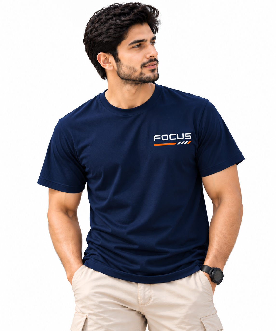Focus_Navy blue_Model_HD Image